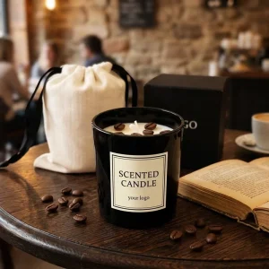Handmade Coffee Fragrance Candles Luxurious Black Scented Candle for Holidays Party Birthdays New Year