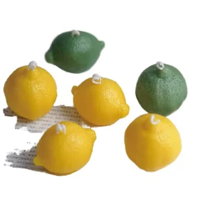 Handmade Customizable Lemon Soy Wax Fruit Candles Creative Modeling Fragrance Gifts for Christmas Thanksgiving & Bars