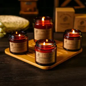 Handmade Dried Flower Aromatherapy Classical Scented Candles Smokeless Bedroom Essential Oil Incense Sleep Aid Gift Set