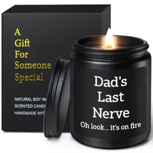 Handmade Father’s Day Gift for Dad Funny Dad’s Last Nerve Aromatherapy Scented Candle 200g Soy Wax Holiday Environment Friendly