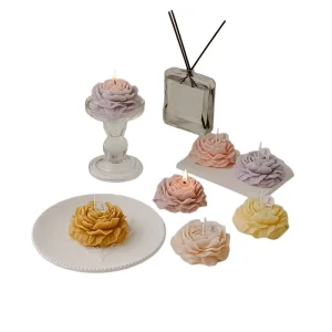 Handmade Floral Scented Peony shaped Candle Suitable for Home Decoration Romantic Weddings and Valentine’s Day