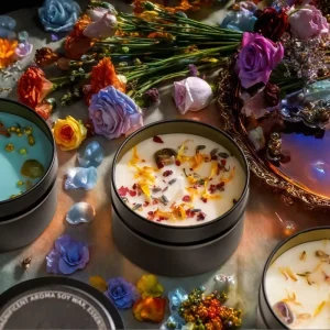 Handmade Fragrance Soy Wax Energy Crystal Fragrance Candle Home Sleep Bedroom Unique Fragrance Candle