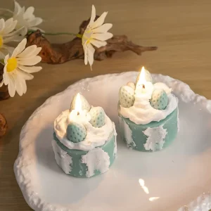Handmade Freesia Scented Cake Candle Creative Gift Box Birthday Wedding Party Favor Decorative Dessert Style Aromatherapy 4 12