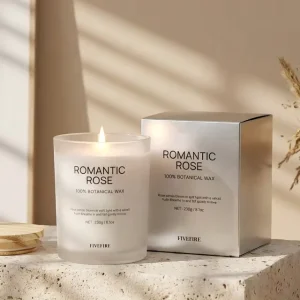 Handmade Frosted Glass Scented Candles Pure Natural Soy Wax Custom Logo Packaging for Home Decoration