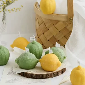 Handmade Lemon Shape Scented Candle Decorative Fruit Candle Home Decoration Aromatherapy Gift Candle