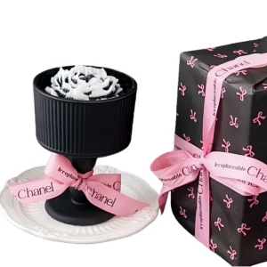 Handmade Modern Soy Wax Candle Premium French Camellia Scent Gift Box for Birthday Christmas Diwali Non Toxic Biodegradable