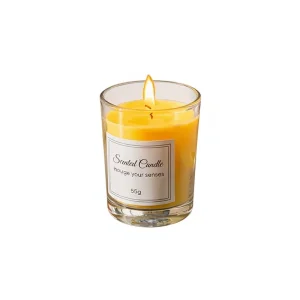 Handmade Scented Candle Gift Box with Cup-Shaped Glass Jar Smokeless Soybean Blended Wax Fragrance Candles