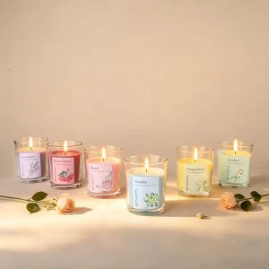 Handmade Scented Candles Colored Wax Aromatherapy Soy Wax Ceramic Jars for Indoor Ambience Romantic Souvenir Gifts for Diwali