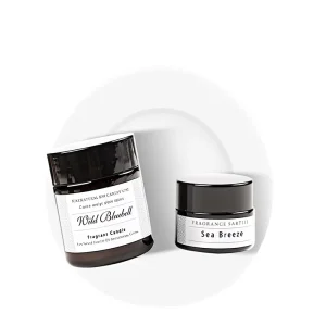 Handmade Scented Soy Wax Smokeless Aromatherapy Candle with Wild Bluebell Sea Breeze Fresh Air Home Bedroom Gift Jar