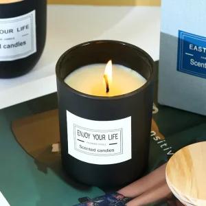 Handmade Soy Aromatherapy Scented Candles with Wood Lid Air Fresheners for Wedding Christmas Holidays Easter Diwali