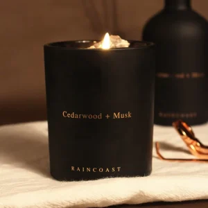 Handmade Soy Wax Candle in Black White Jar Custom Scented for Home Decoration and Christmas