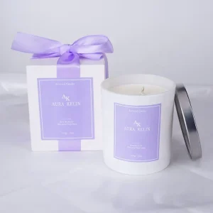 Handmade Soy Wax Clear Glass Jar Candle Aromatic Cotton Wick Premium Scented Long-lasting Aromatherapy Candle Gift