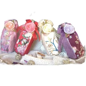 Handmade Soy Wax Potpourri Sachet Bags Aromatic Rose Scented Flower and Fruit Shaped Custom Logo Printed for Home Use