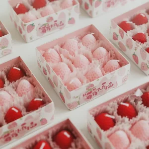 Handmade Strawberry Aromatherapy Soy Wax Scented Candles for Home Decor and Valentine’s Day Gifts