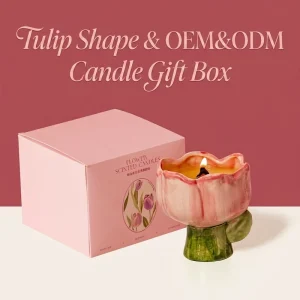Handmade Tulip Fragrance Candle Gift Box for Home Use