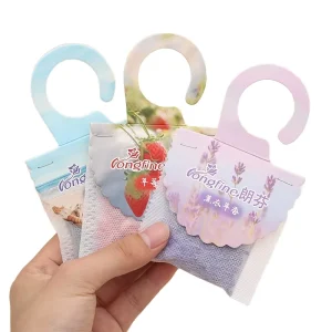 Hangable Scented Wardrobe Clothing Fragrance Sachet Bag Paper and Fabric Hangable Sachets for Bedroom Room