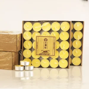 Heart Shaped Plastic-Capsulated Soy Wax Tealight Candles 2/4/8 Hours Smokeless Eco-Friendly Religious Decoration Butter Infused