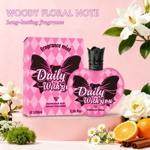 Heart Shaped Purple Leopard Print 100ml Fruity Floral Note Raspberry Rose Violet Musk Long Lasting Body Spray Women Perfume