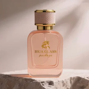 Heavy Bottom Glossy Custom 30ml 50ml 100ml Empty Perfume Bottle High End Leather Patchwork Design Cap Glass Spraying Bottle