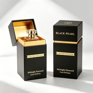 High End Custom Luxury Black Perfume Sample Gift Box Suitable for Perfume Sample and Premium Fragrance Brand Promotion Packaging