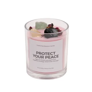 High End Handmade Soy Wax Aromatherapy Candles Crystal Stone Modern for Parties Birthdays Including Valentine’s Day