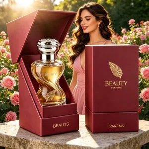 High End Rigid Box for 100ml Oud Perfume Magnetic Closure Gift Box with Velvet Cushion and Custom Artware Design