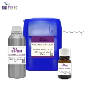 High Quality 100% Pure Natural Geraniol Oil CAS 106 24 1 Plant Extract for Fragrance Making Perfume Flavor Soaps