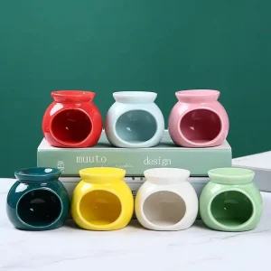High Quality Ceramic Oil Aromatherapy Burners Tealight Candle Wax Melt Warmer Sugar Box