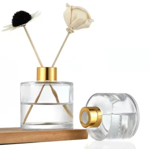 High Quality Clear Round Glass for Reed Diffuser Aromatherapy Bottles 50ml 100ml 120ml 150ml 200ml MOQ 100pcs