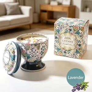 High Quality Luxury Gift Set Metal Aroma Tins Jar Candle Natural Soy Wax Scented Candle for Holiday Wedding Gift Decoration
