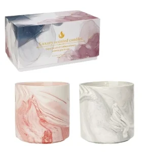 High end Ceramic Cups Scented Candle Sandalwood Ros Lavender Soy Wax Aromatherapy Candles Two piece Set