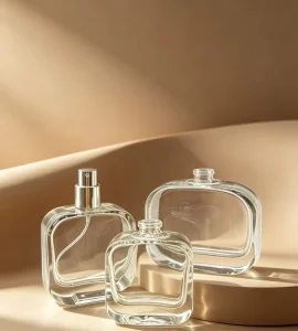High end Custom Flat shaped Perfume Bottles 30ml 50ml 100ml with Screen printed Spray Glass Suitable for Perfume Packaging