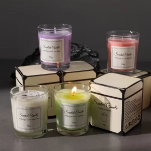 High grade Scented Candles Smokeless Wedding Luxury Scented Candles Glass Smokeless Soy Wax Scented Candles Gift Set