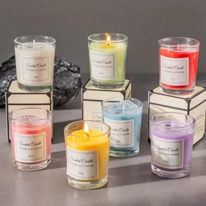 High grade Scented Candles Wedding Birthday Gift Luxury Scented Candles Glass Smokeless Soy Wax Scented Candles Gift Set