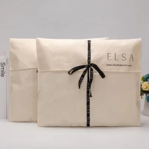 High quality Soft Custom Cotton Envelope Packaging Dust Bag Recyclable Cotton Envelope Pouch With Flap