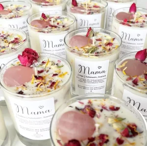 Holiday Gift Customized logo Soy Scented Crystal Stone Candles candel Luxury