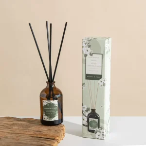 Home Air Freshener Decoration Customer Logo Aroma Amber Wine Shape Glass Bottle 100ml Reed Diffuser