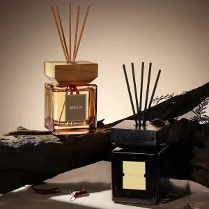 Home Aroma Diffuser Set Glass Bottle Eco Friendly BPA Free Fiber Reed Sticks Long Lasting 6 Month Scent