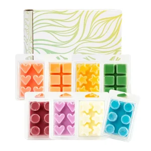 Home Aromatherapy Long Lasting Plant Based Colored Scented Soy Wax Cubes Candle Melts for Warmer