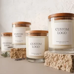 Home Decor Customized Home Fragrance Private Label Luxury Soy Wax Handmade Scented Candle With Clear Glass Jar