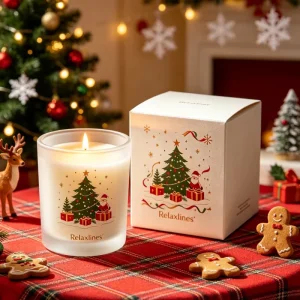 Home Decor Holiday Party Christmas Candles Gift Personalized Glass Modern Scented for Indoor Gifts Customizable Soy Wax