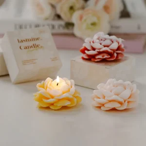 Home Decoration Candle Jasmine Flower Shaped Scented Candle Creative Guest Gift Aromatherapy Candles
