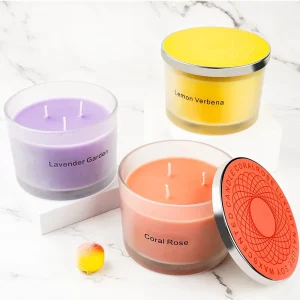 Home Decoration Fashion New Product Luxury Glass Jar Scented Candles With Crystal
