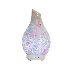Home Electric Glass Mosaic Ultrasonic Humidifier Essential Oil Diffuser Aromatherapy Cool Mist Nebulizer LED Lighting 100ml 1