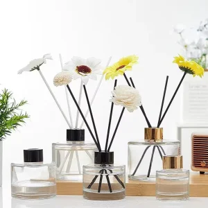 Home Essential Oil Diffuser Glass Bottle Aroma Therapy Air Freshener Reed Diffuser
