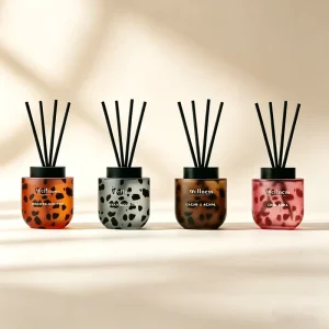 Home Fragrance Decoration Factory Custom OEM ODM Wild Rhythm Tortoiseshell Pattern Glass Room Stick Reed Diffuser Gift