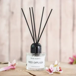 Home Fragrance Essential Oil Long Lasting Round Glass Bottle Aroma Diffuser Reed Diffuser Set for Air Freshener