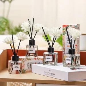 Home Fragrance Luxury Reed Diffuser Sets Osmanthus Jasmine Perfume Natural Essential Oil Reed Diffuser Mini 50ml