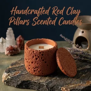 Home Fragrance Series Scented Candles in Red Clay Pillars for Bedroom Wedding Gifts