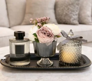 Home Fragrance Set with Candle and Reed Diffuser